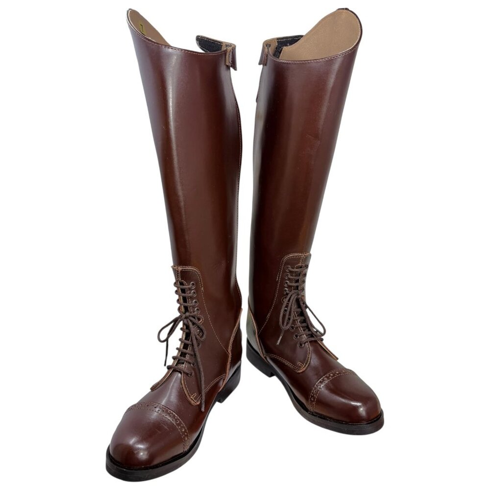 Hispar Victory‎ Brown Leather Rear Zip Ladies Field Equestrian Riding Boots